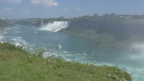 Niagara falls [during solar eclipse] 6 Stock Footage 82741795