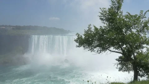 Niagara falls [during solar eclipse] 5 Stock Footage 82742271
