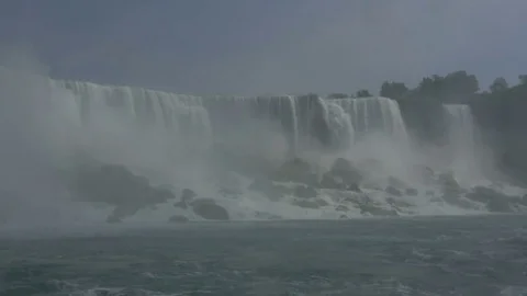 Niagara falls [during solar eclipse] Stock Footage 82746758