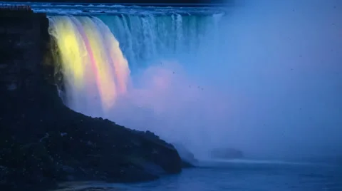 Niagara Falls in the Evening Stock Footage 39841866