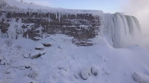Niagara Falls Frozen 库存影片 87554681