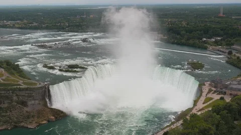 Niagara Falls from Up High Stock Footage 91735426