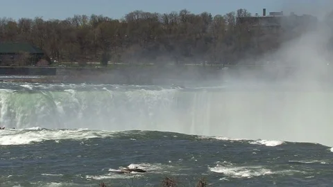 Niagara falls horseshoe falls Stock Footage 74091597