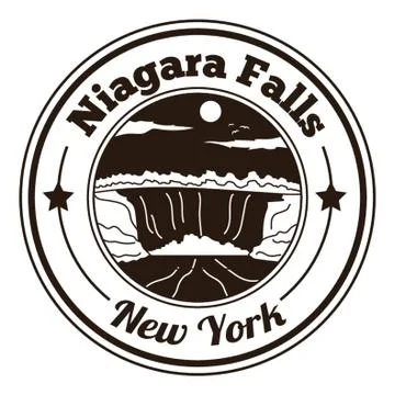 Niagara Falls Label Stock-Illustration