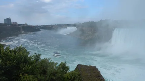 Niagara Falls - the Largest Waterfall In North America Stock Footage 93594482