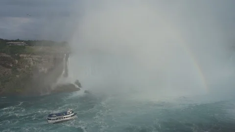 Niagara Falls - the Largest Waterfall In North America Stock Footage 93595385