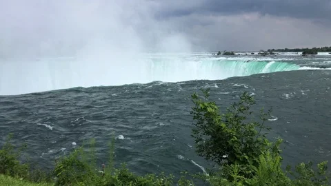 Niagara Falls with a little mist Stock Footage 115567276
