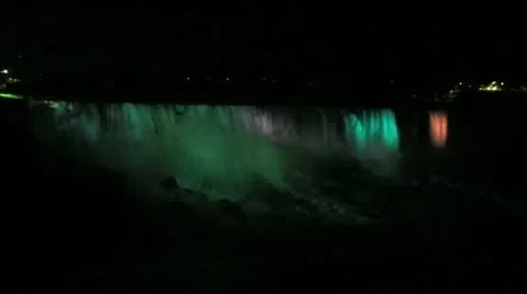 Niagara Falls at Night Stock-Footage 12548332
