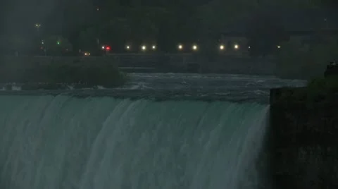 Niagara Falls at night Video stock 22029252