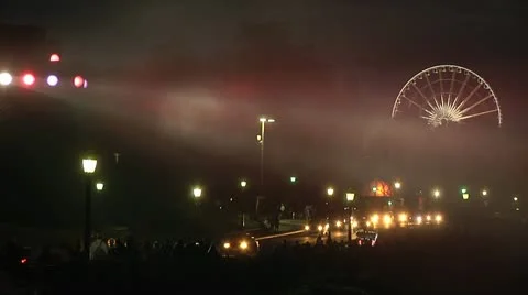 Niagara Falls at night Stock Footage 22029268