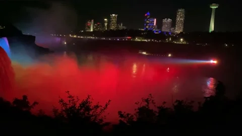 Niagara falls at night Vídeos de archivo 159768603