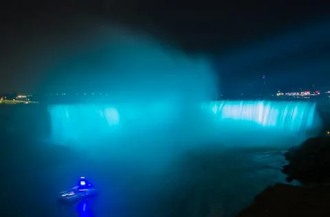Niagara falls at night Stock Photos