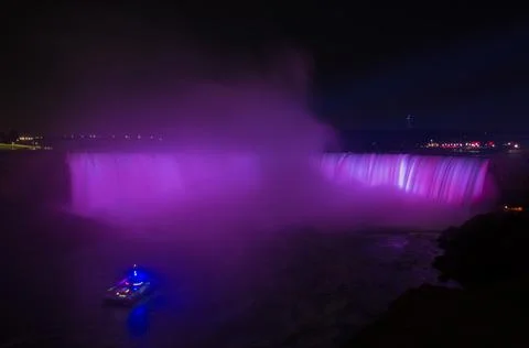 Niagara falls at night Stock Photos