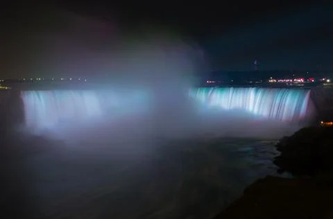 Niagara falls at night Stock Photos