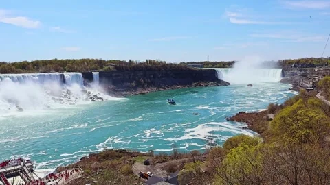 Niagara Falls Panorama Stock Footage 312409143