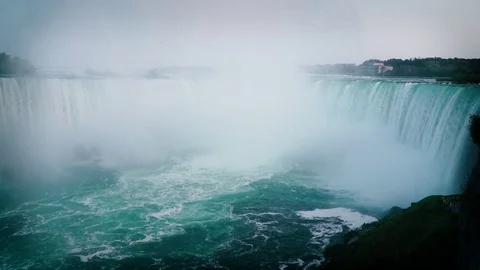Niagara Falls Panorama Waterfall Stock Footage 80468204