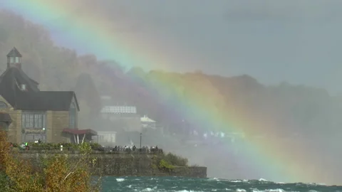 Niagara Falls Rainbow Stock Footage 141719361