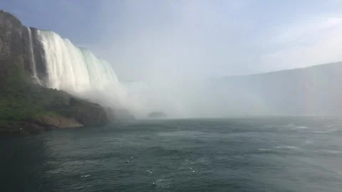 Niagara Falls from the river Stock Footage 115570048