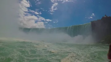 Niagara Falls from river, POV Video stock 86090781