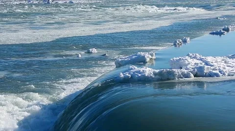 Niagara Falls River winter 08CUsvv Stock Footage 46797102