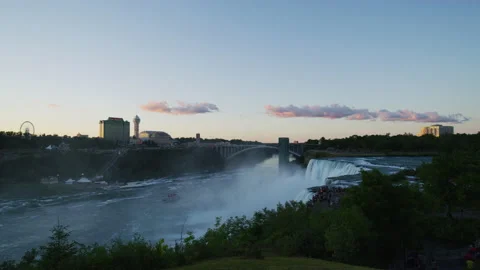 Niagara Falls as seen from the US side Stock Footage 218201401