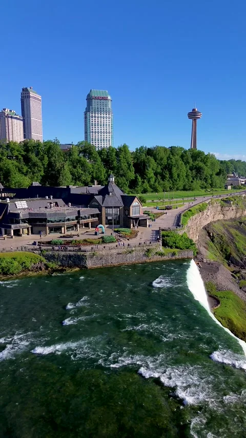 Niagara Falls Skyline and Table Rock Centre Aerial View Video stock 337401828