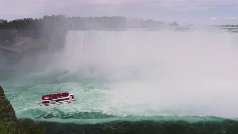 Niagara falls in summer time, sunny day - Niagara Falls Video stock 221607111
