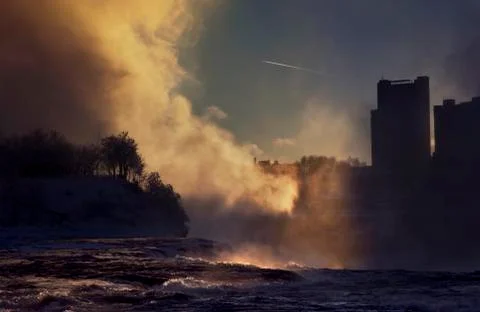 Niagara Falls Sunset Stock Photos