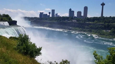 Niagara Falls US side 1 Stock Footage 91753452