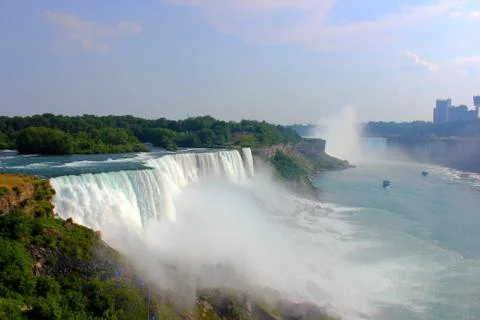Niagara falls from us side Stock Photos