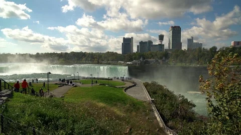 Niagara Falls view from the USA Vídeos de archivo 125251615