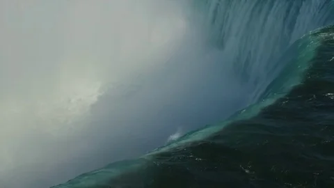 Niagara Falls - Water is falling in Slow Motion Stock Footage 75799798