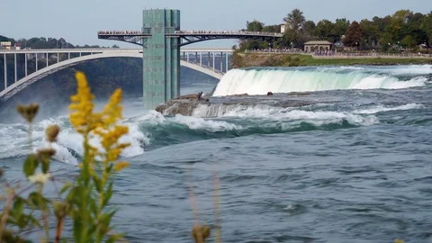 Niagara Falls Waterfall American Side New York Video stock 80324791