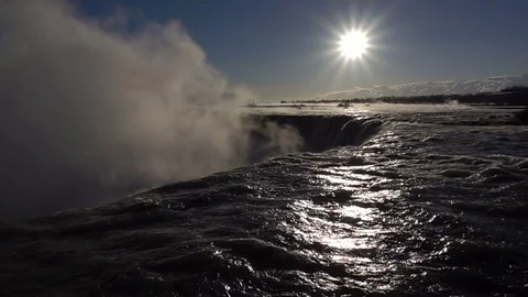 Niagara falls - waterfall - slow motion Stock Footage 70923182