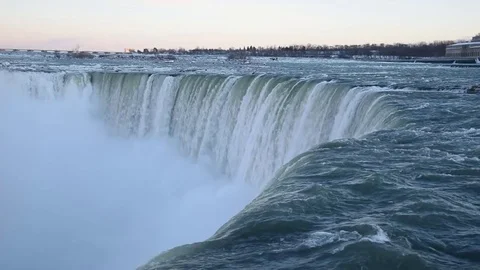 Niagara falls in winter Stock Footage 84119282