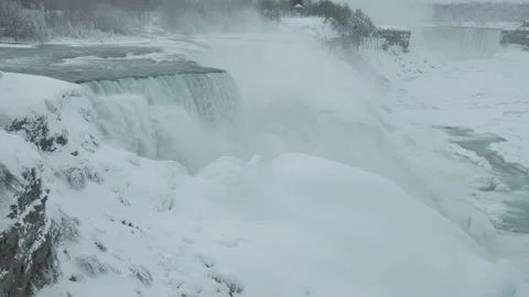 Niagara Falls in The Winter Stock Footage 171869147