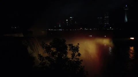 Niagara by night 1 Stock Footage 180687234