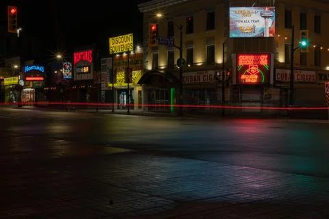 Niagara At Night Stock Photos