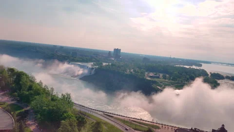 Niagara panoramic view canada usa.4K Stock Footage 149221028