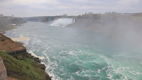 The Niagara River, Canada Stock Footage 81800515