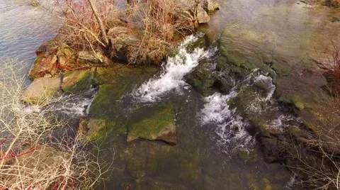 Niagara River Before Falls Spring City  Stock Footage 61890472