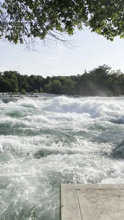 Niagara River Flowing Toward the Falls Stock Footage 316494834