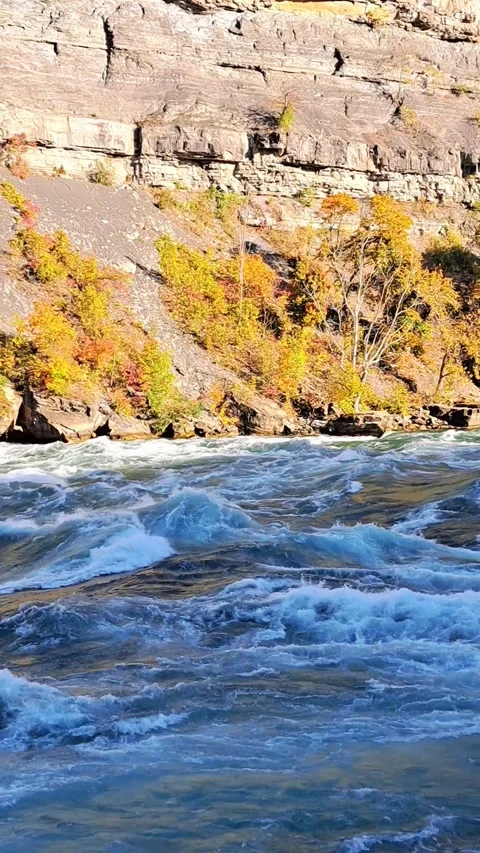 Niagara River White Water Rapids Stock Footage 293608252