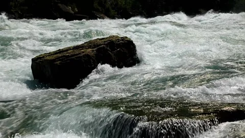 The Niagara River’s Class 6 white-water rapids. Niagara Falls Canada Stock Footage 168893197