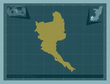 Niari, Republic of Congo. Solid color shape 스톡 일러스트