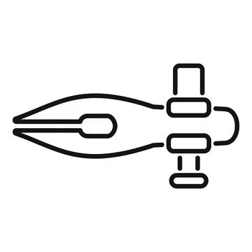 Nib pen drawing tool for calligraphy and handwriting Stock Illustration