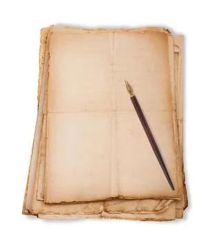 Nib on sheets Stock Photos