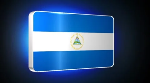Nicaragua 3d flag Stock Footage 7754251
