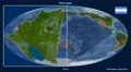 Nicaragua - 3D tube zoom (Mollweide projection). Satellite 4k or 4k+ Resolution