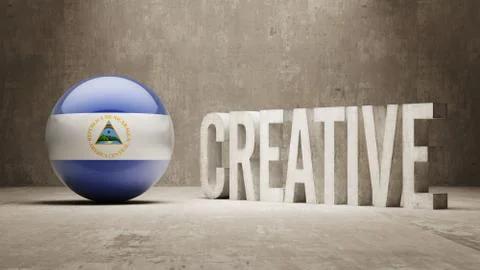 Nicaragua. Creative  Concept Stock Illustration